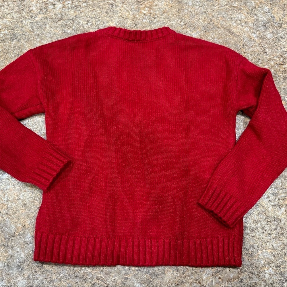 Red Cable Knit Sweater - Picture 4 of 4